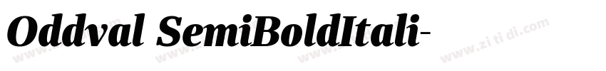 Oddval SemiBoldItali字体转换 Oddval SemiBoldItali字体转换